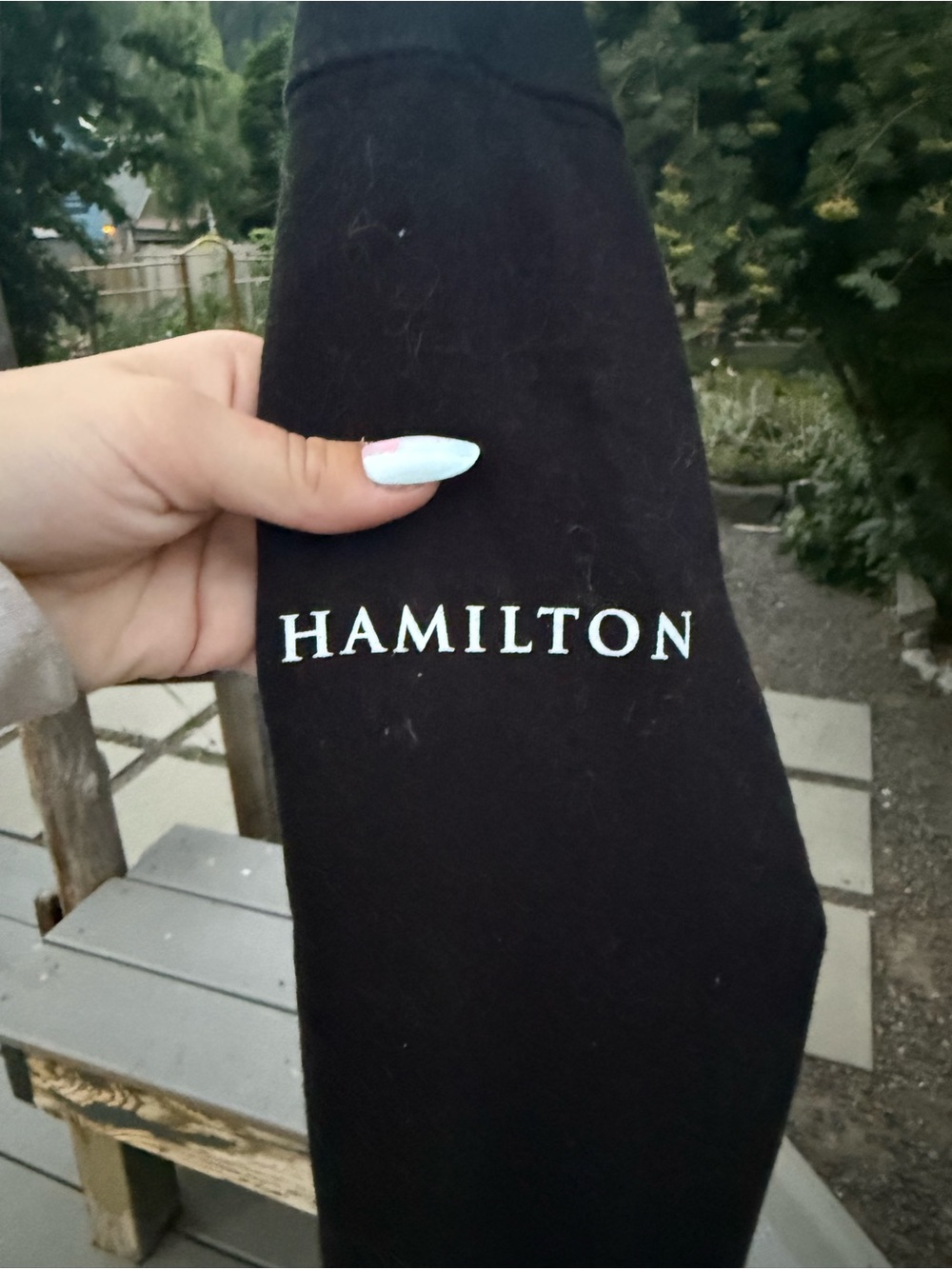 Hamilton Black Sweatshirt with White Logo